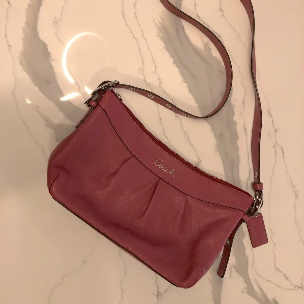 Coach Original Ashley Rose Pink Shoulder Bag C-1220-F15512 - Picture 1 of 9